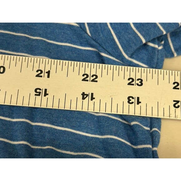 Vineyard Vines Blue Stripe Polo Shirt XL Pima Cotton Classic Fit Whale Logo Golf - Picture 4 of 5